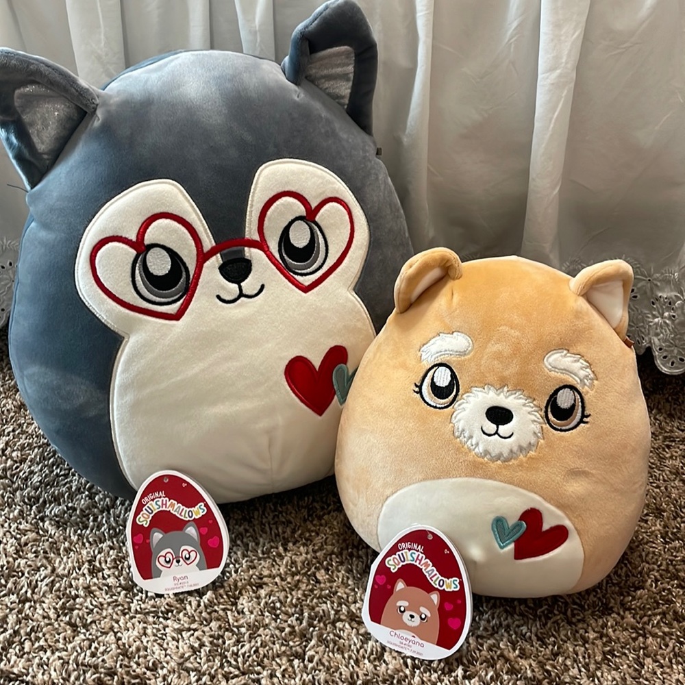 Ryan and Chloeyana Valentines Squishmallows